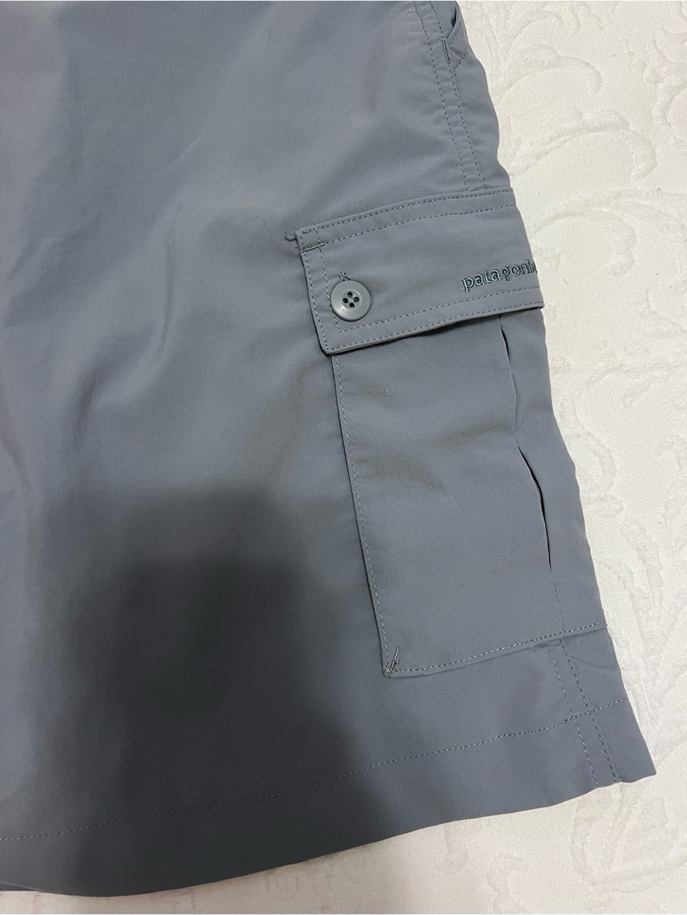 Patagonia Slate Gray/Green Outdoor Skirt with Drawstring and Pockets size 12 - Picture 10 of 13